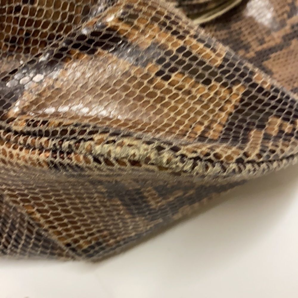 G.I.L.I. Milano Snake Print Leather Hobo Bag C9 - Picture 9 of 16